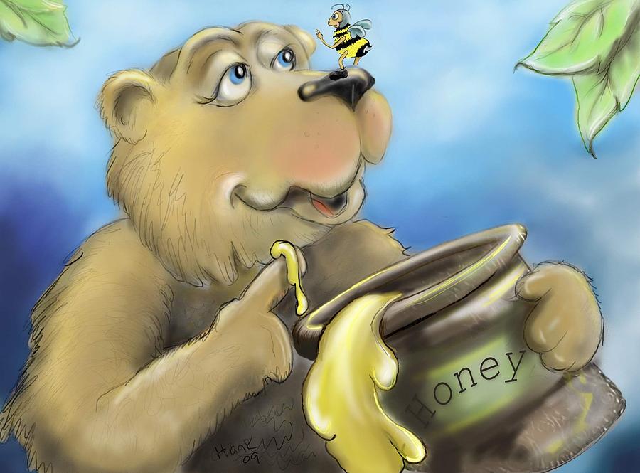Honey Bear Digital Art by Hank Nunes - Fine Art America