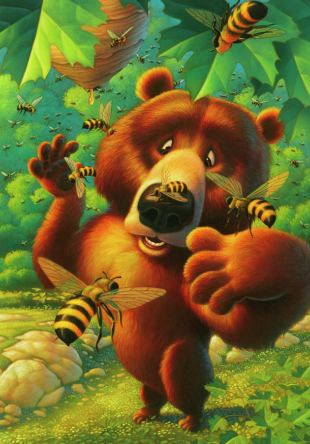 Honey Bear Painting by Leland Klanderman - Fine Art America