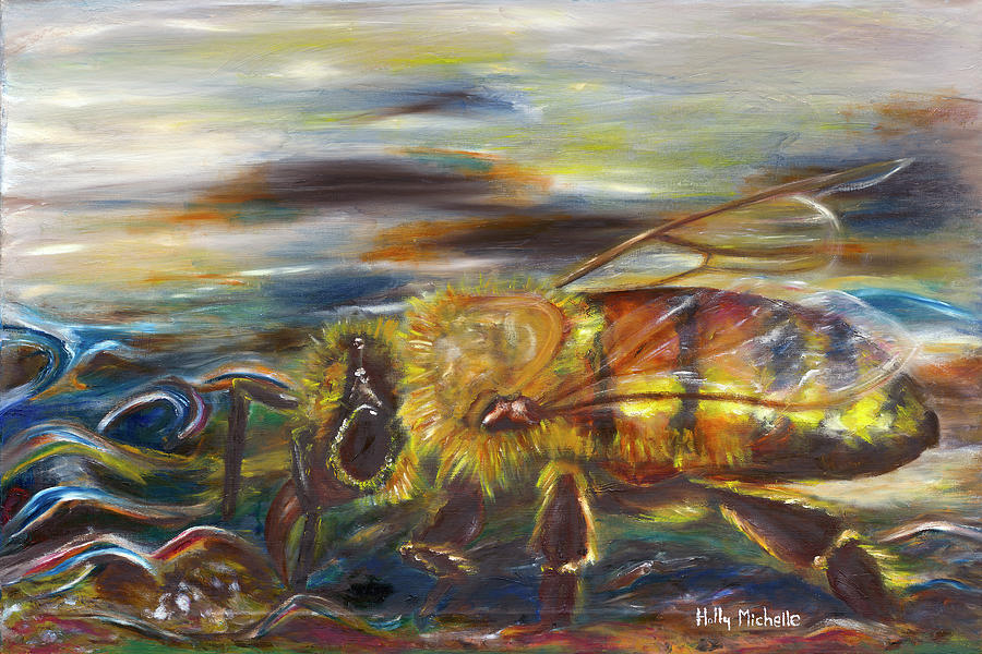 Bee-ware - Incredible Close Up of a Honey Bee Hard at Work Bath Towel by  Artvizual Premium - Fine Art America