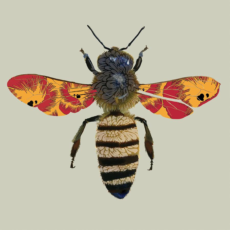 Honey Bee Digital Art by Sarah Hough