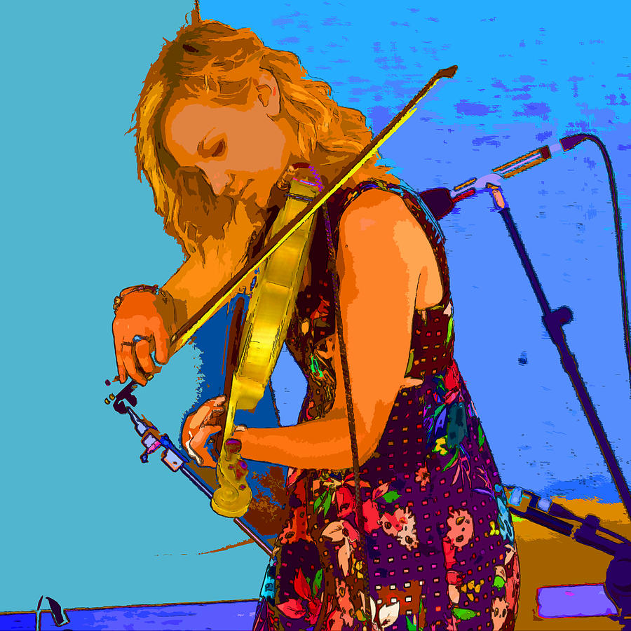 Honey Girl with Fiddle of Gold Photograph by C H Apperson