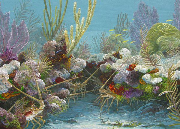 Florida Keys Painting - Honey Hole - Reef  by BJ Royster