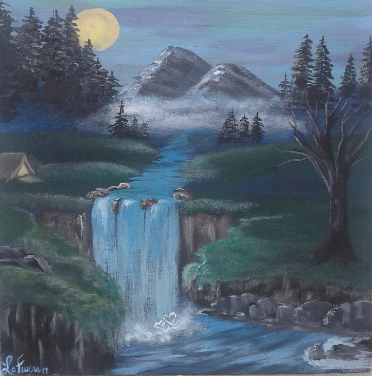 Mountain Painting - Honey Moon by Lori Lafevers