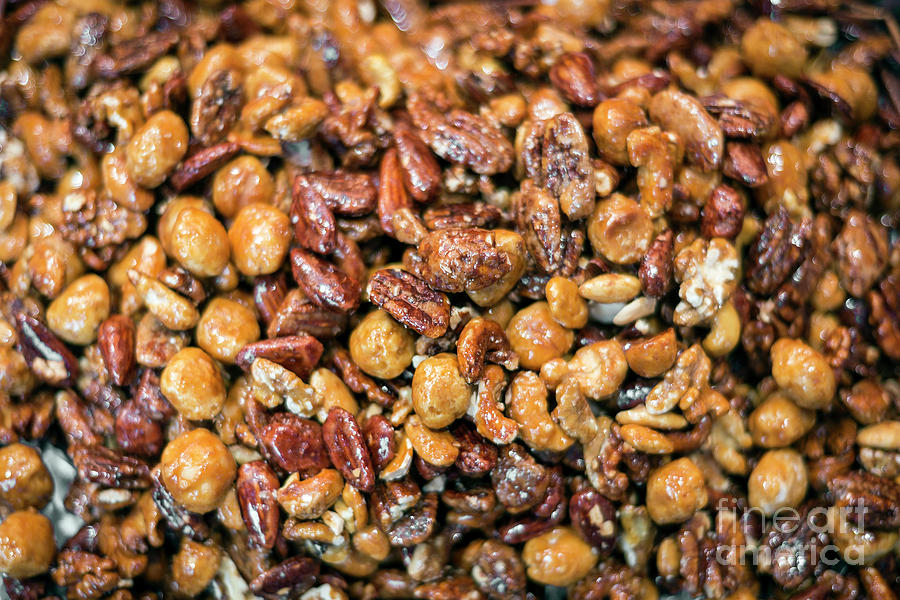 Honey Roasted Mixed Nuts Sweet Healthy Snack Photograph by JM Travel Photography