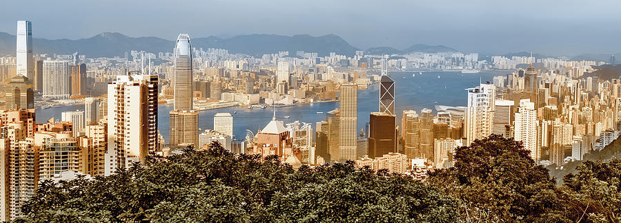 Hong Kong and Kowloon Photograph by Mark Forte