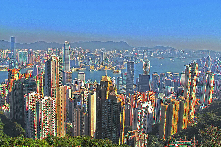 Hong Kong, China - Harbor View Photograph by Richard Krebs