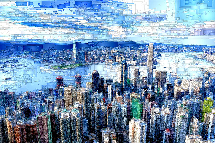 Hong Kong, China Digital Art by Rafael Salazar