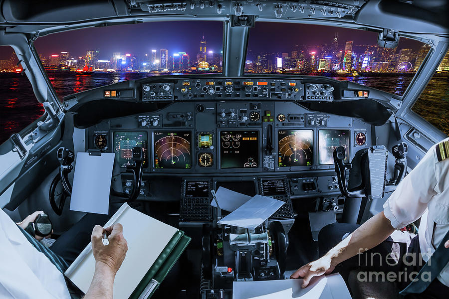 Hong Kong Cockpit flight Photograph by Benny Marty