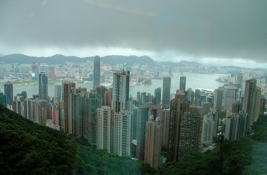 Hong Kong Harbor from Victoria Peak Photograph by Becky Grassl - Pixels