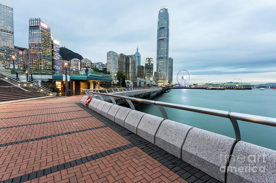 Hong Kong island promenade Photograph by Didier Marti