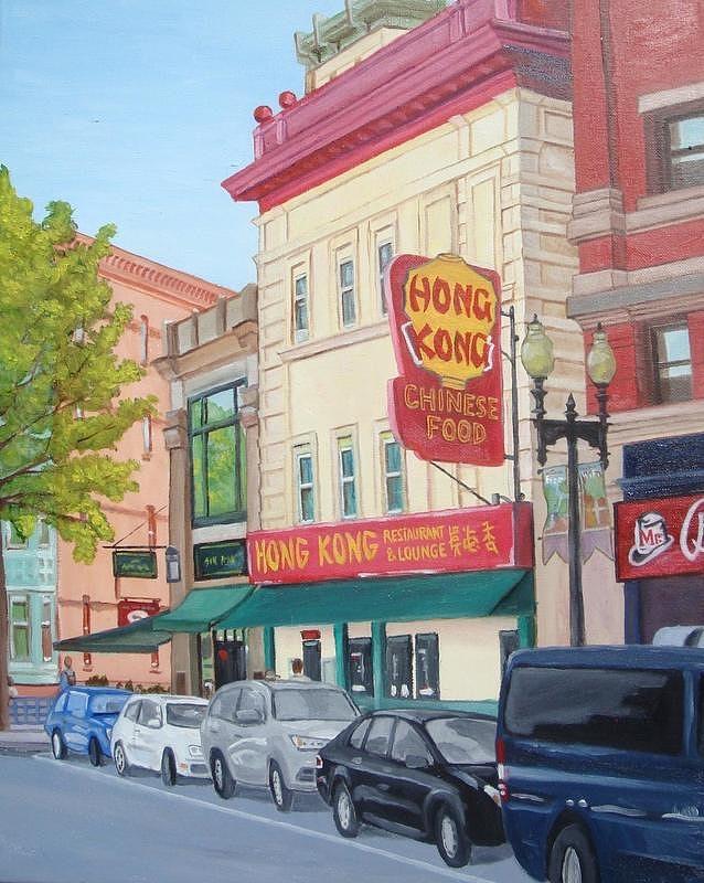 Hong Kong Restaurant, Cambridge, MA Painting by Ron Bendorff - Fine Art ...