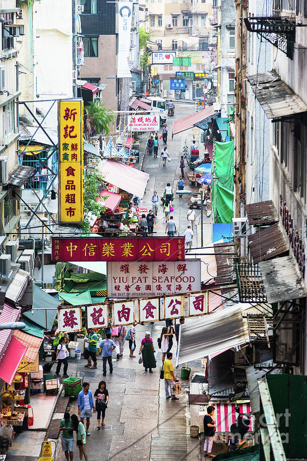 Hong Kong street Photograph by Didier Marti