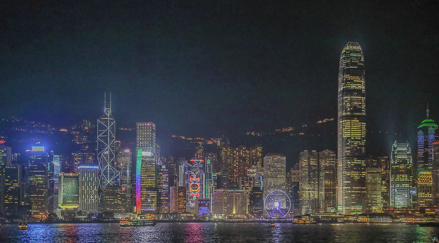 City Photograph - Hongkong At Night Two by Hyuntae Kim