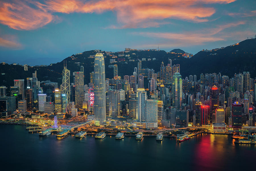 Hongkong city skyline Photograph by Anek Suwannaphoom