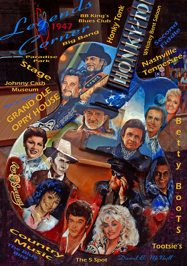Music Photograph - Honky Tonk Country Music  by Daniel B McNeill