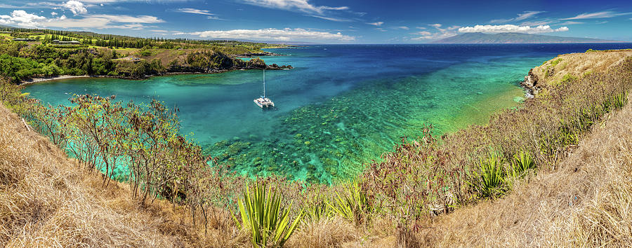 Honolua Bay Panorama Photograph by Pierre Leclerc Photography