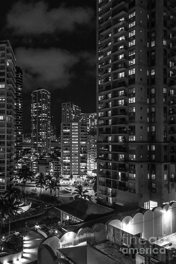 Honolulu At Night Photograph by Jon Burch Photography