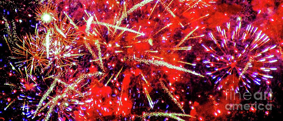 Honolulu Photograph - Fireworks #2 by D Davila