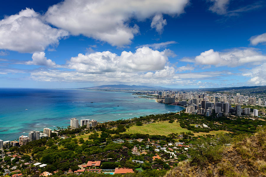 Honolulu From Above Photograph by Michael Scott