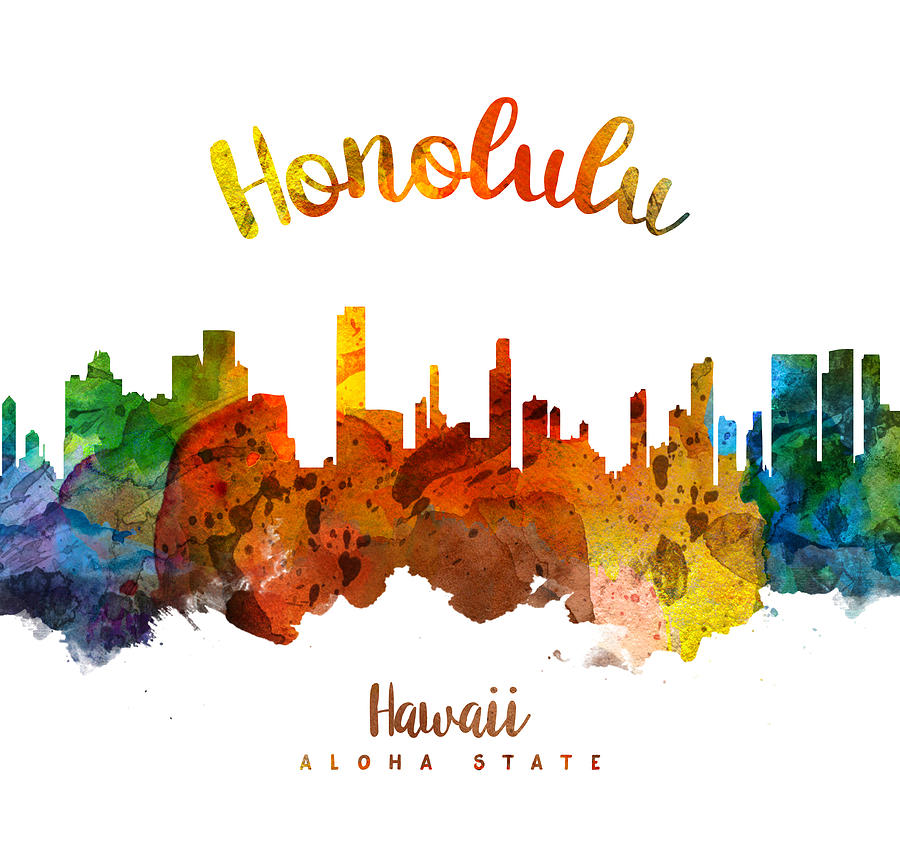 Honolulu Painting - Honolulu Hawaii 26 by Aged Pixel