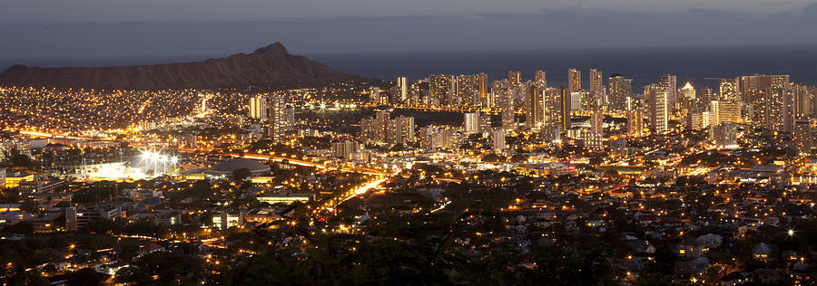 Honolulu Hawaii Lights Photograph by Matt McDonald