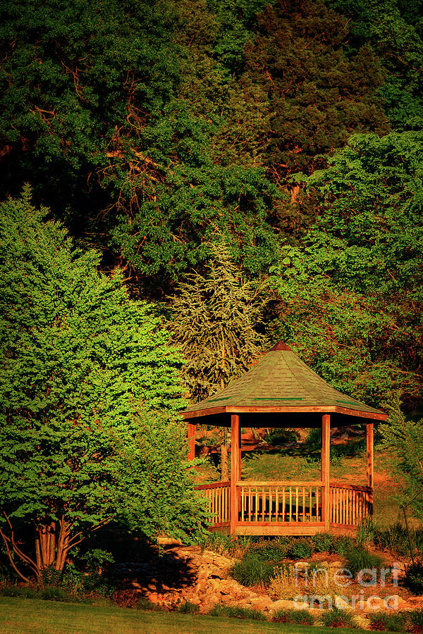 Honor Heights Gazebo in Vertical Photograph by Tamyra Ayles