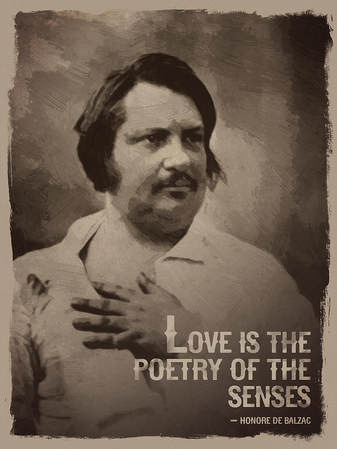 Honore De Balzac Quote Digital Art