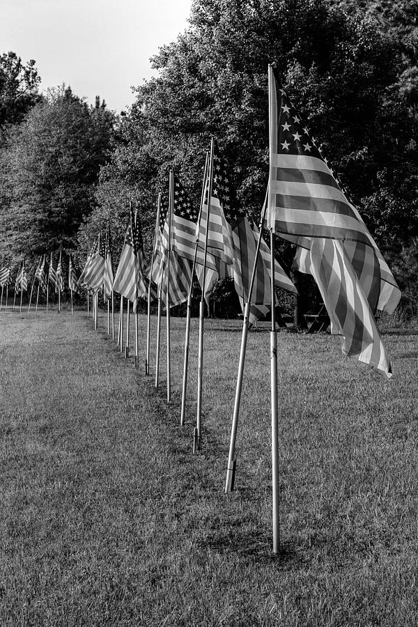 Honoring Service Men in Black and White Photograph by Ester McGuire