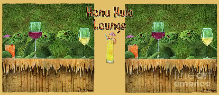 Honu Hula Lounge... Painting by Will Bullas