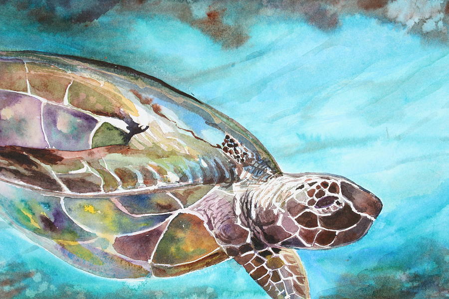 Honu Painting by Ileana Carreno