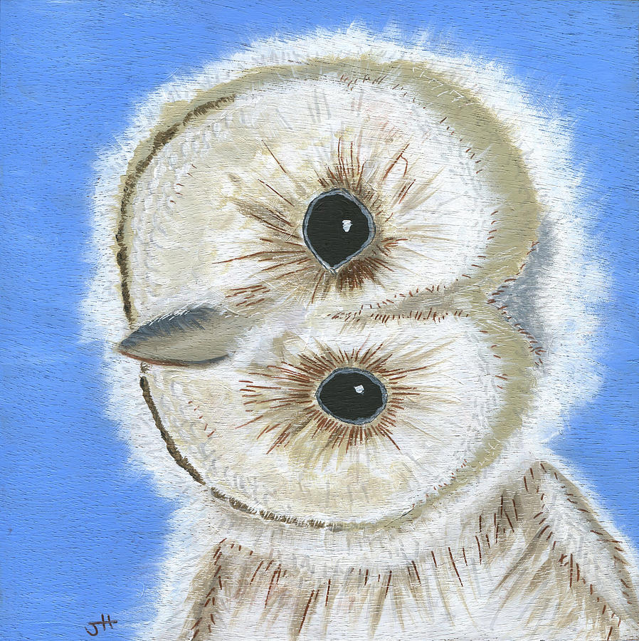Owl Painting - Hoo Me by Jaime Haney