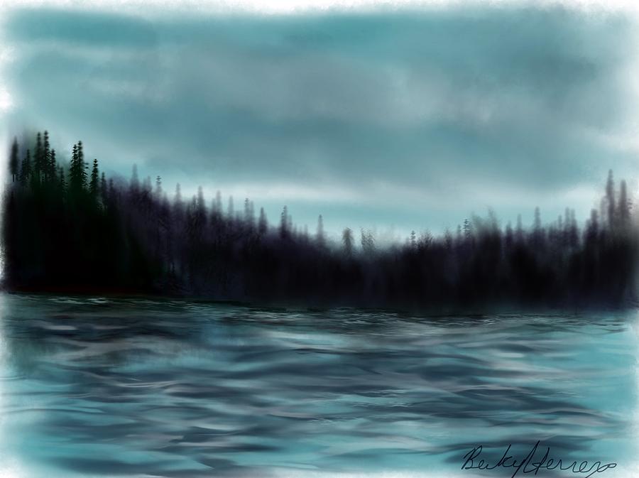 Hood Canal Puget Sound Painting by Becky Herrera