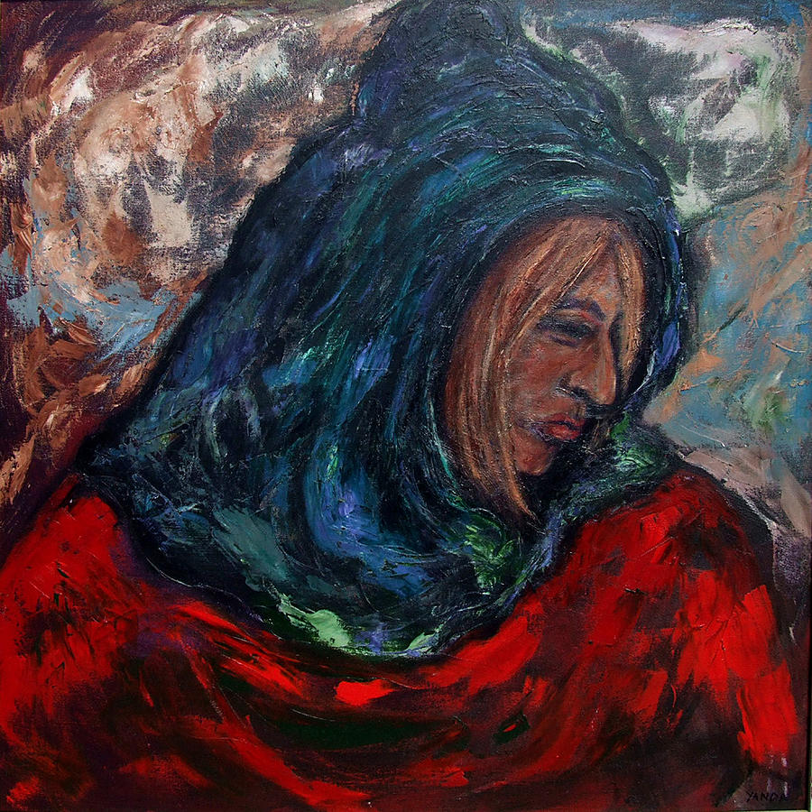 Hooded Woman Painting by Katt Yanda