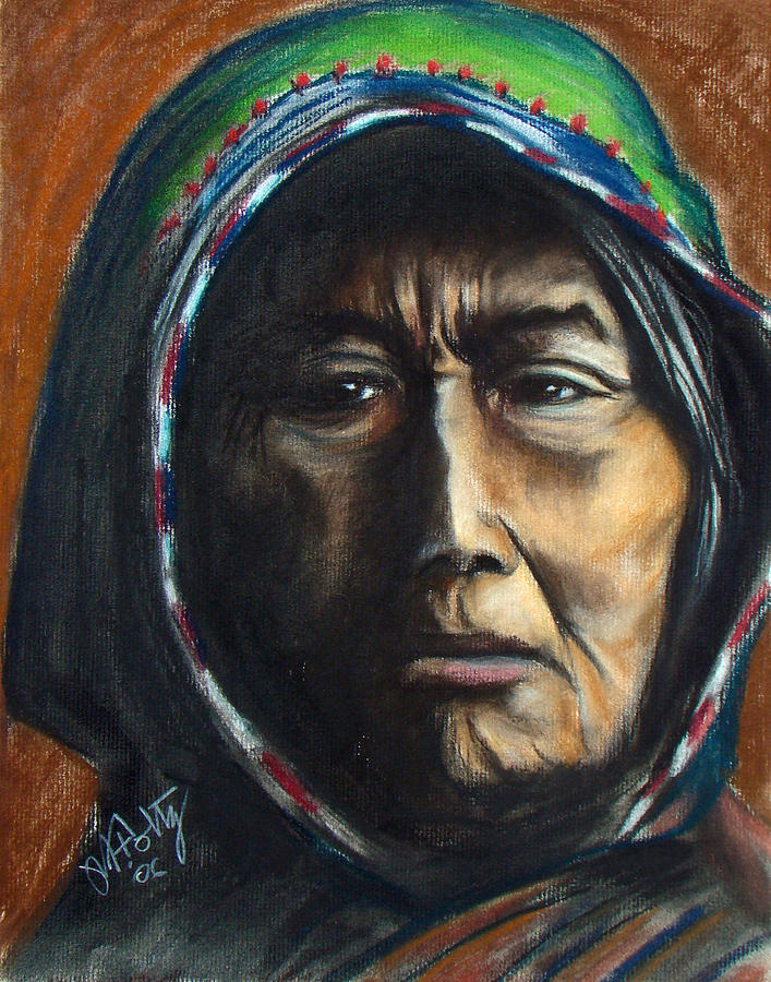 Hooded Woman Painting by Michael Foltz