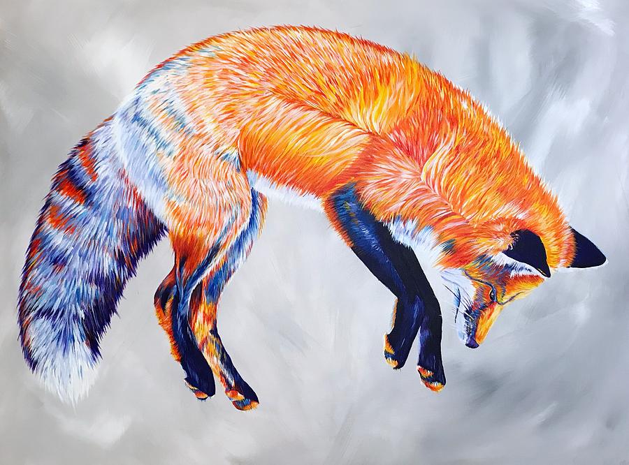 Mountain Painting - Hoodwink - Fox by Kylie Fine Art