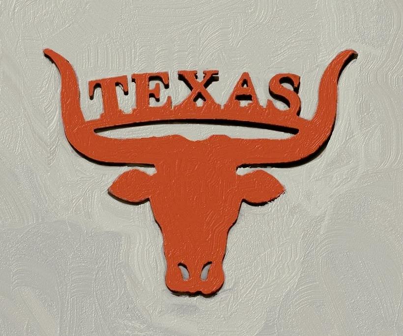 Vintage Texas Longhorns Hook 'Em Horns Metal Beer Tray Display Piece