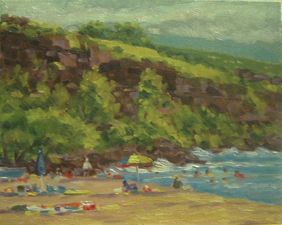 Hookena Beach Painting by Stan Chraminski