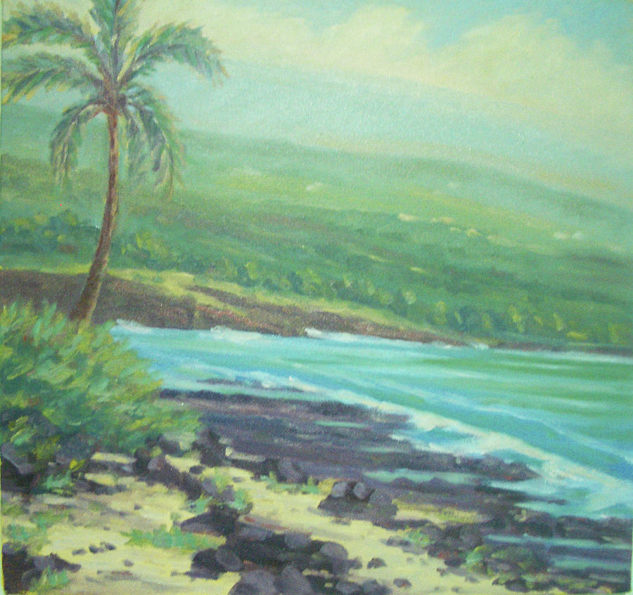 Hookena Beach View Painting by Stan Chraminski
