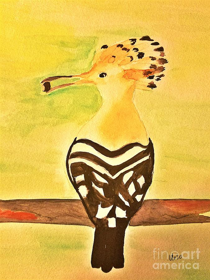 Hoopoe Painting by Maria Urso