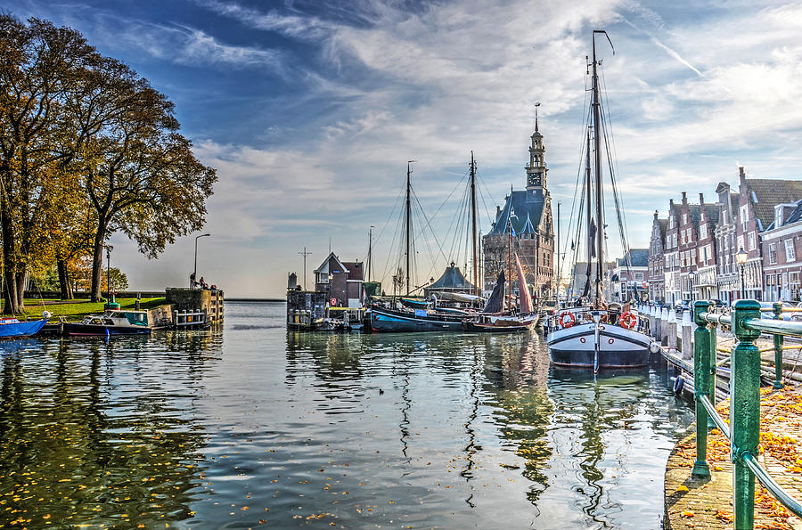 Hoorn Harbour with Tower Photograph by Frans Blok