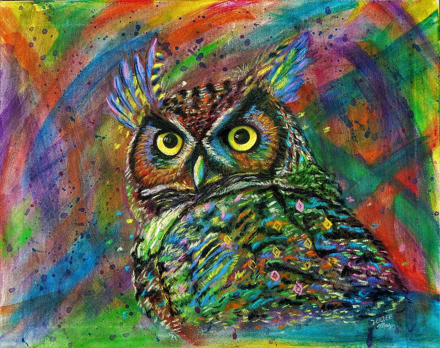 Hoot Mixed Media by Deedee Maz - Fine Art America