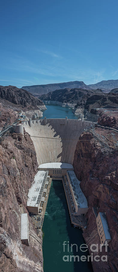 Hoover Dam Vertical Panorama Photograph by Michael Ver Sprill