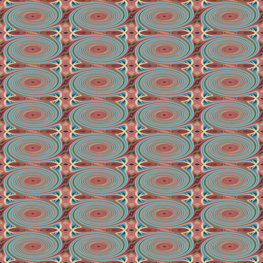 Hope Does Spring Eternal - T  J O D 31 Arrangement 1 Swirled Tile 4x8 Inverted Digital Art by Helena Tiainen