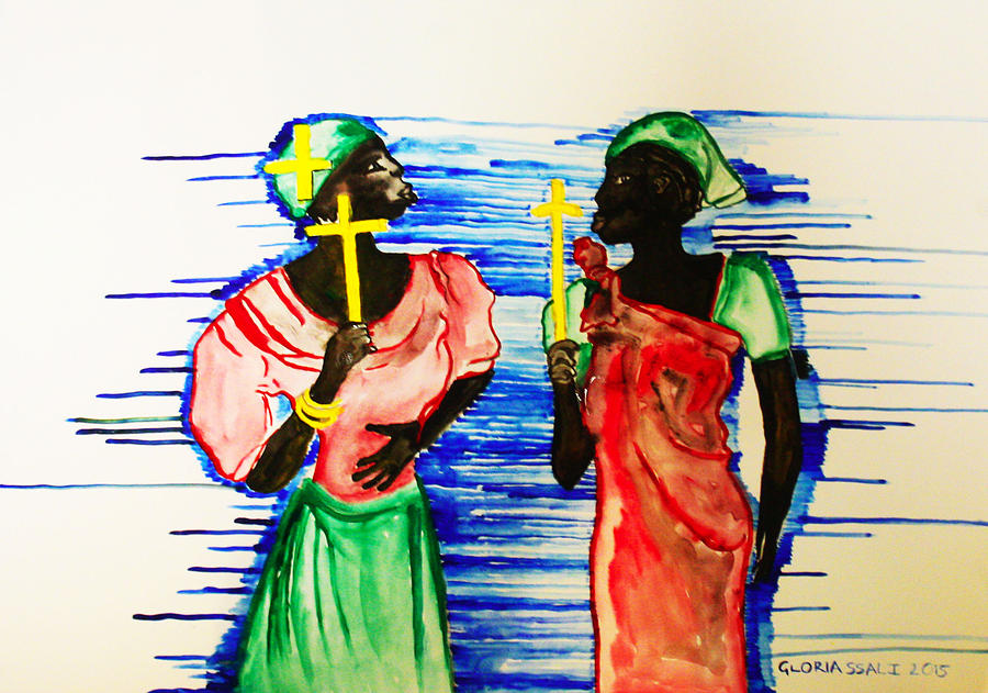 Hope for Peace in South Sudan Painting by Gloria Ssali