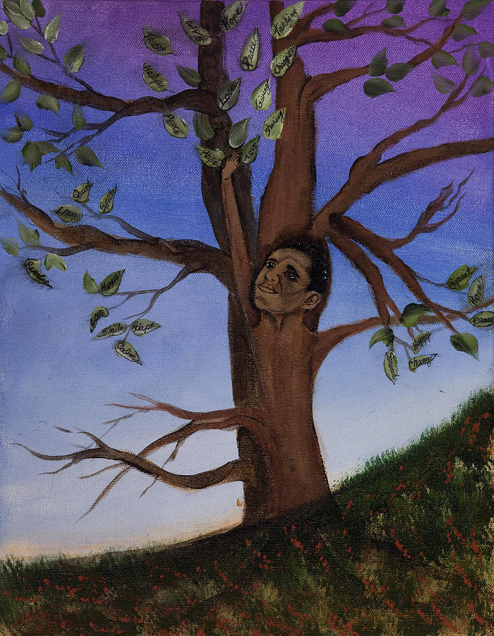 Tree Painting - Hope by Julia Ellis