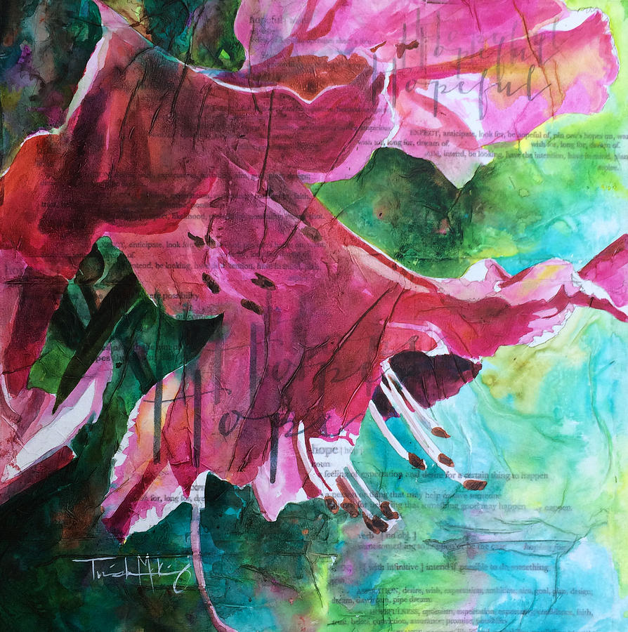 Flower Painting - Hope - Pink Azalea by Trish McKinney