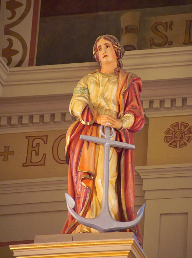 New Orleans Photograph - Hope Statue Inside St. Louis Cathedral New Orleans  by Southern Tradition