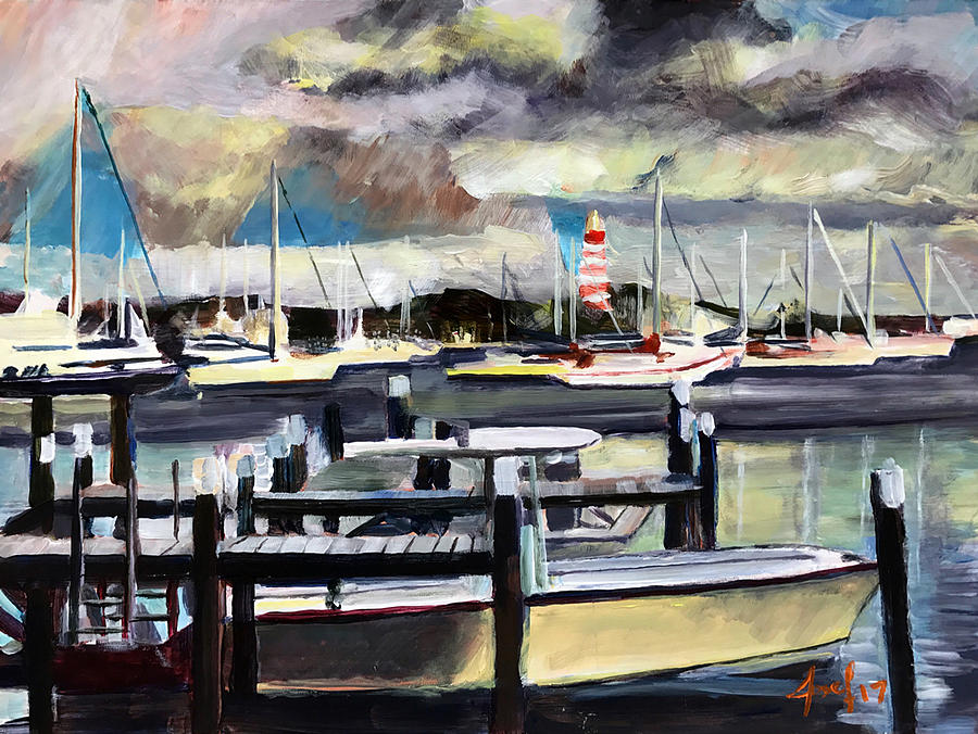 Hope Town Harbour Painting by Josef Kelly