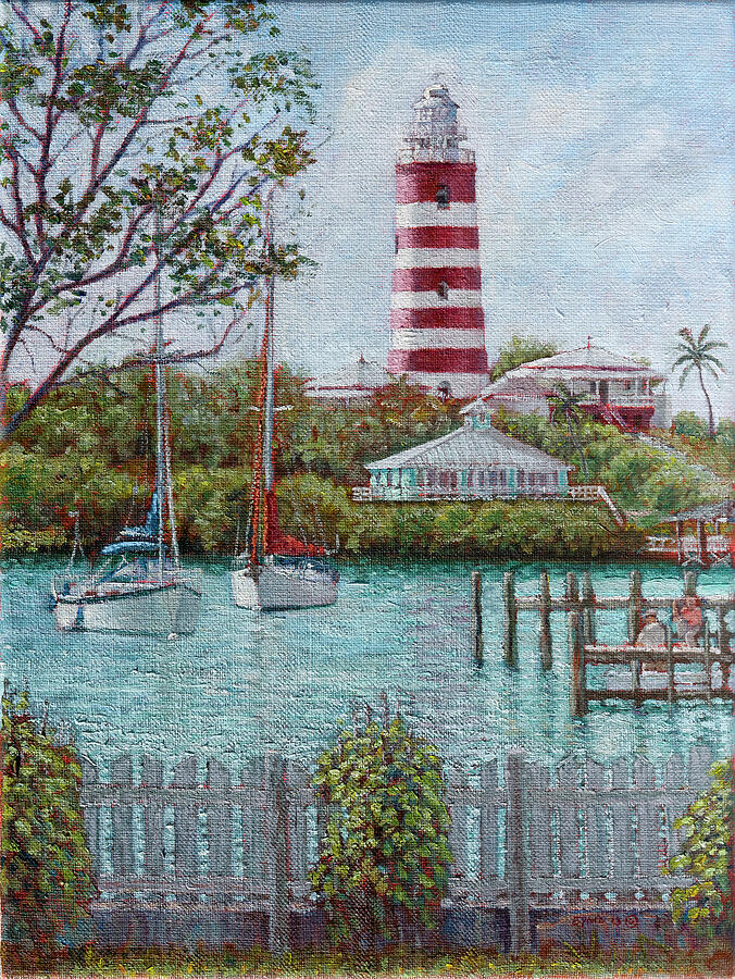 Hope Town Lighthouse Painting by Ritchie Eyma