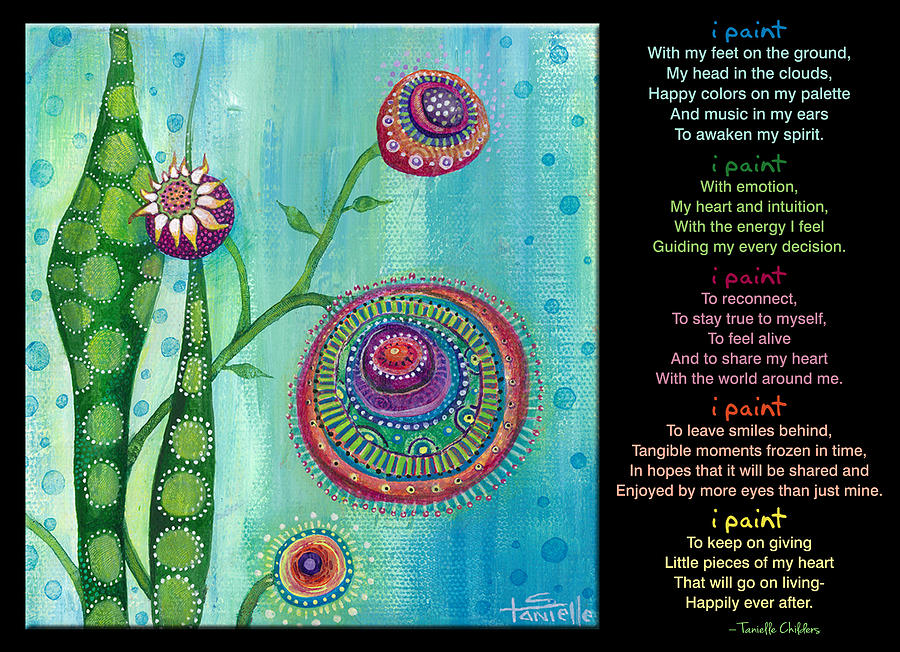 Hope with Poem Painting by Tanielle Childers